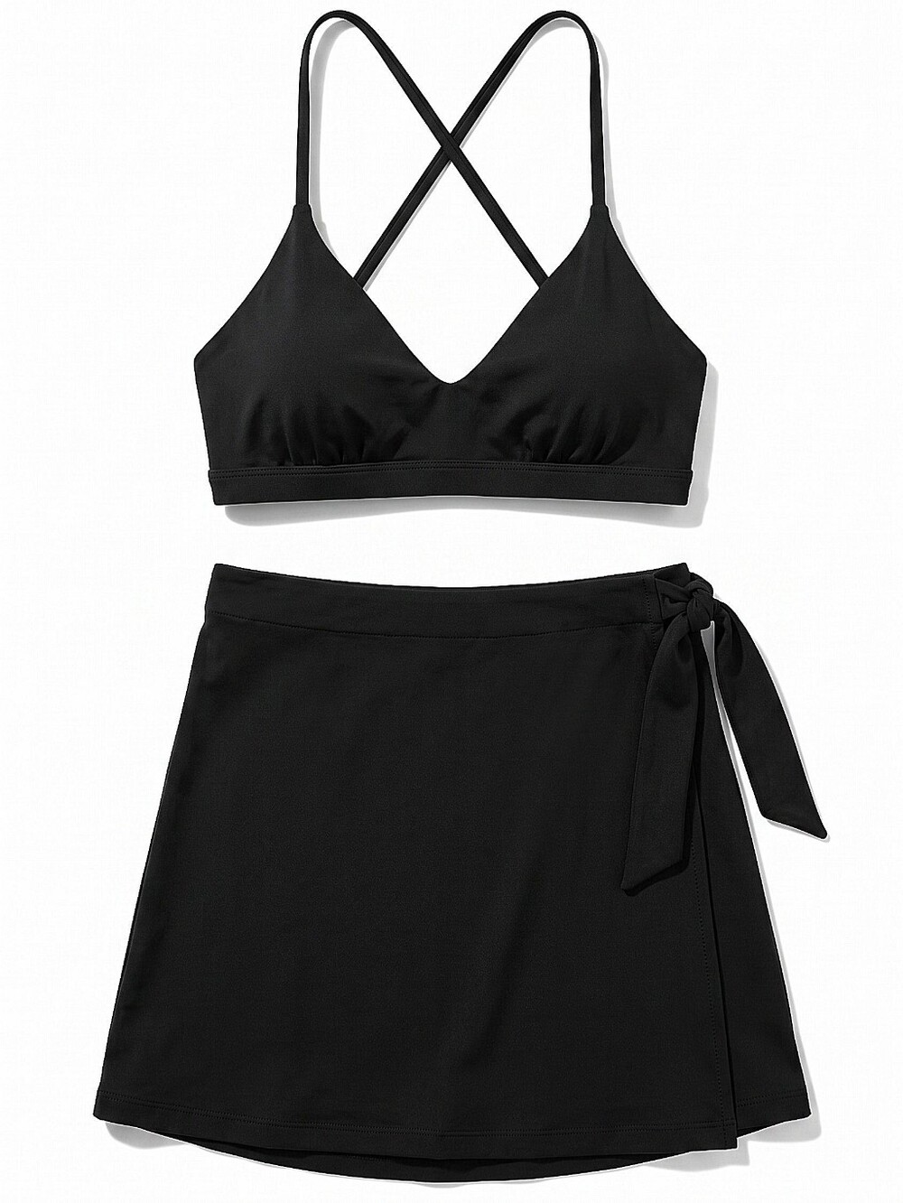 NWT! Hurley Bundle-Black Wrap Skirt And Swim Bikini Top